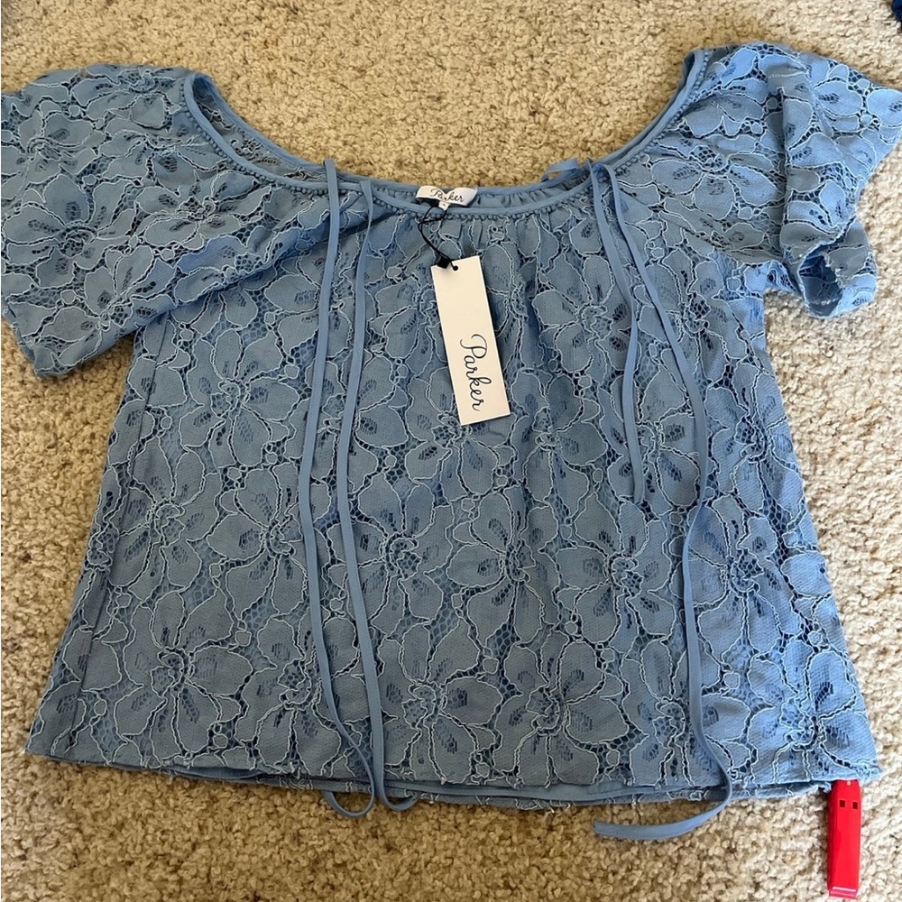 Sky blue Parker blouse